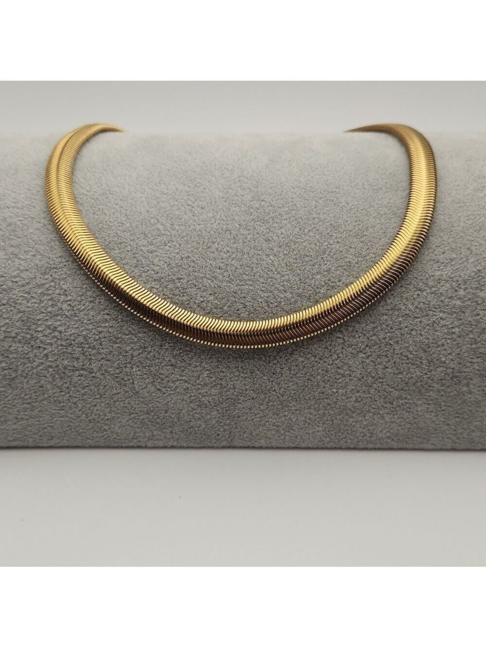 18k Gold Plated Stainless Steel Chunky Snake Chain,  Approx. 15.9 Inches